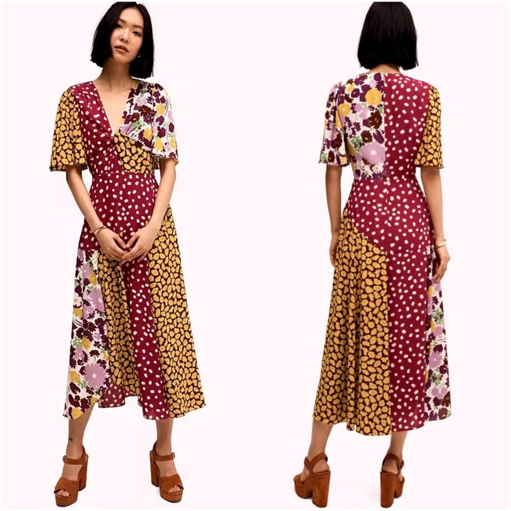 kate spade Swing Flora Midi Dress Sz 4